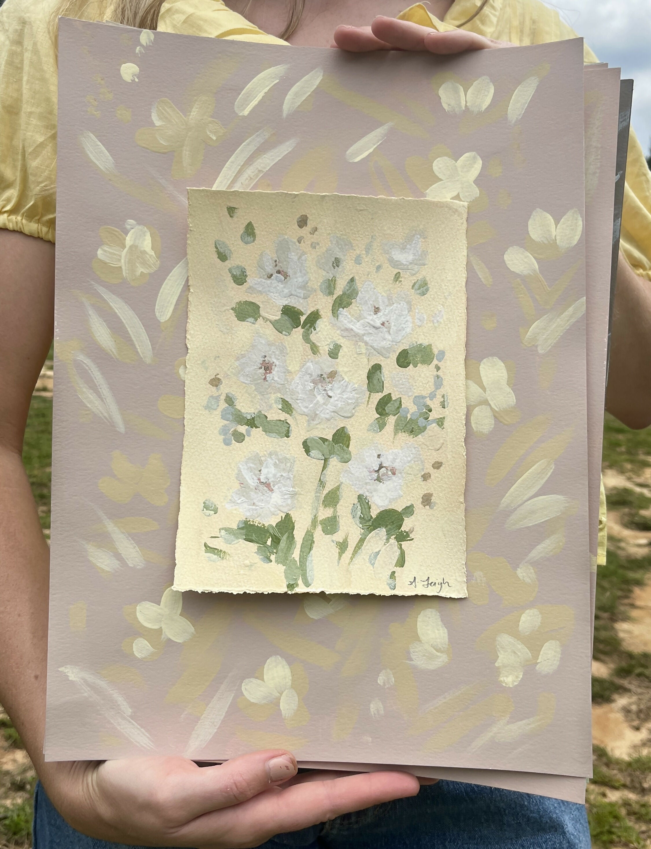 Little Marks of Spring in Butter Yellow I