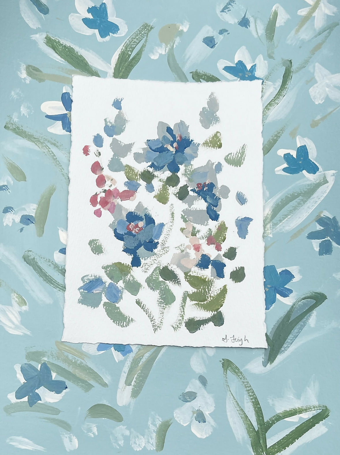 Little Marks of Spring in Shades of Blue III