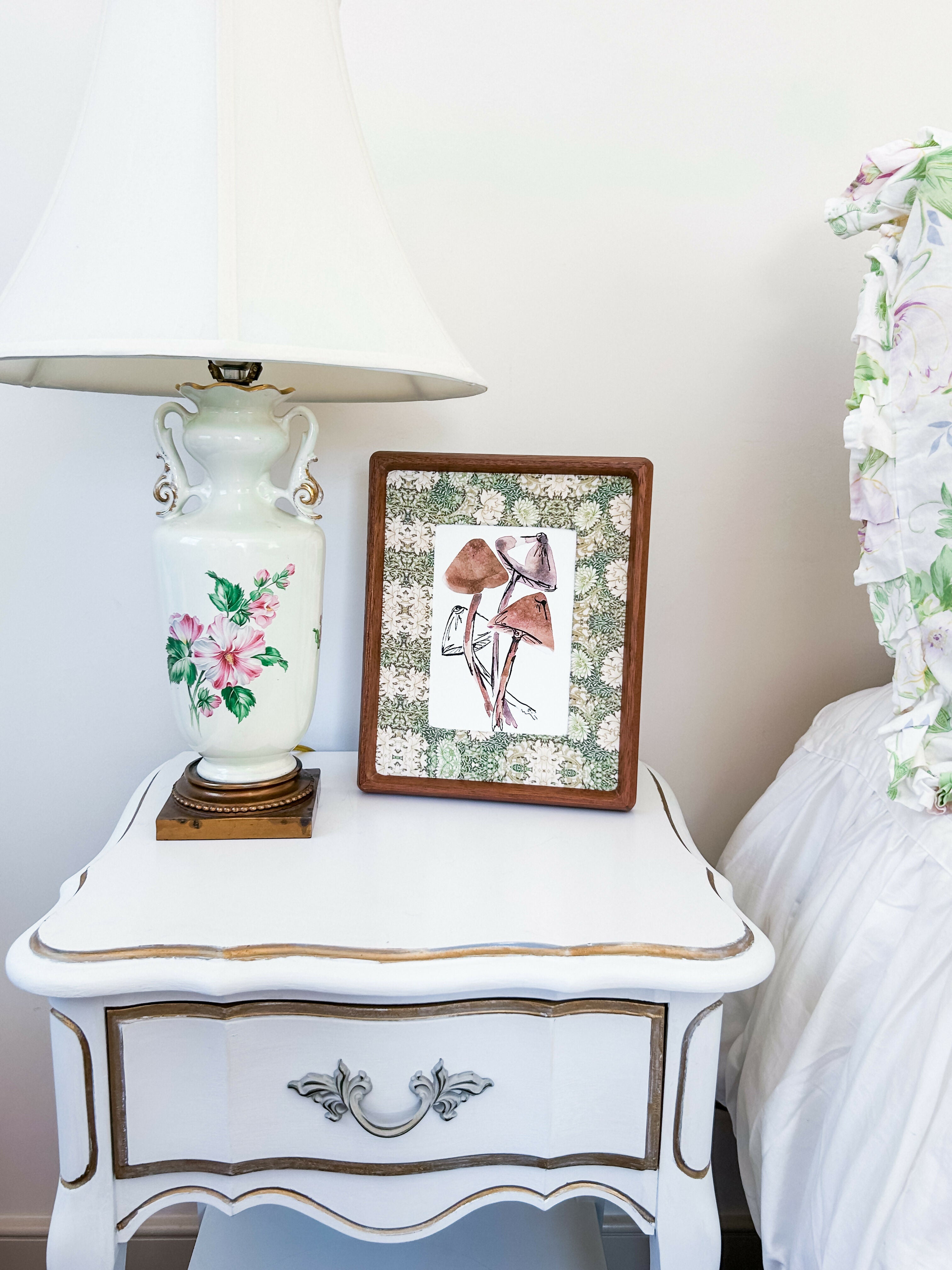 Mushroom Study in Burnt Umber