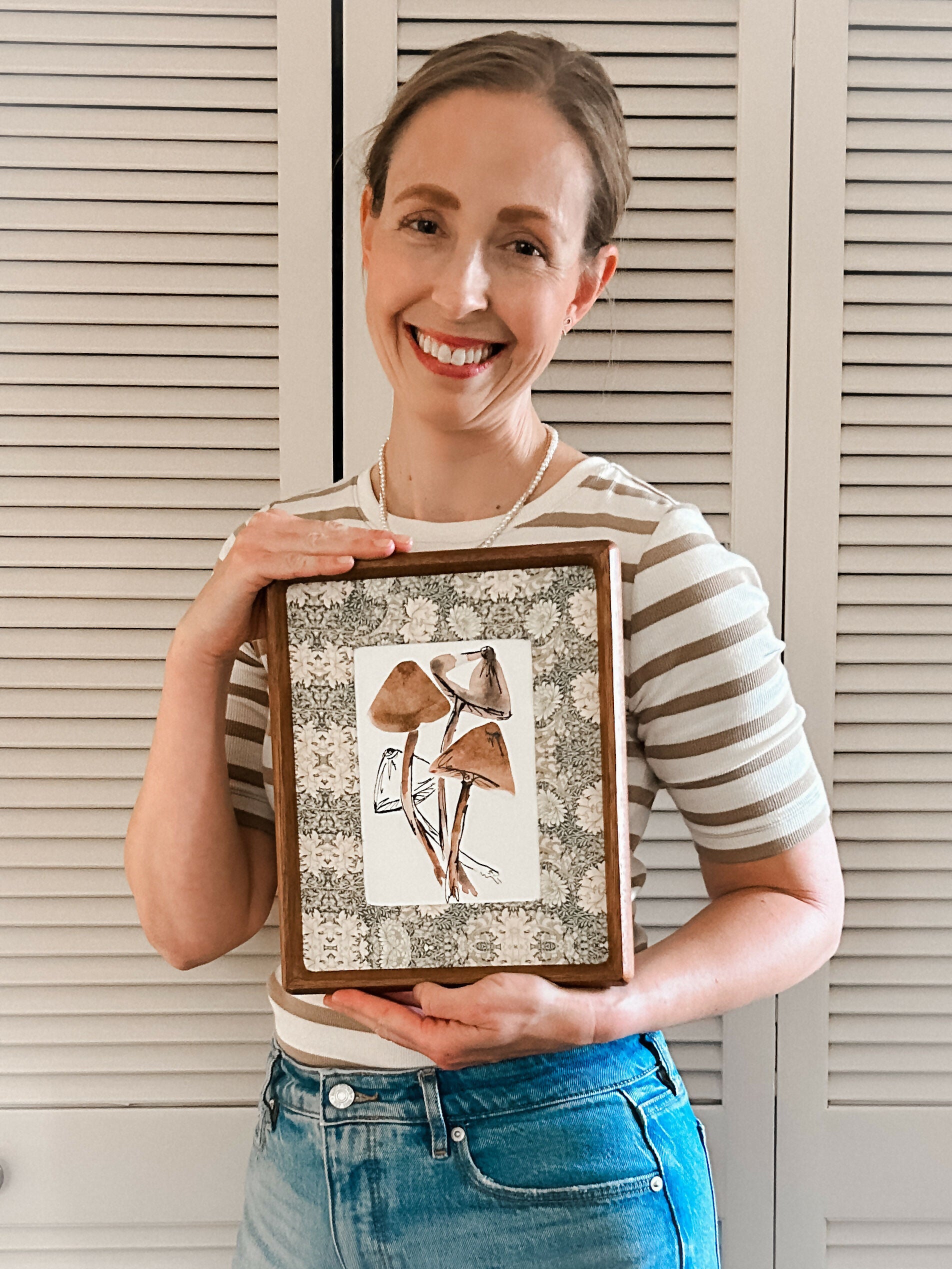 Mushroom Study in Burnt Umber