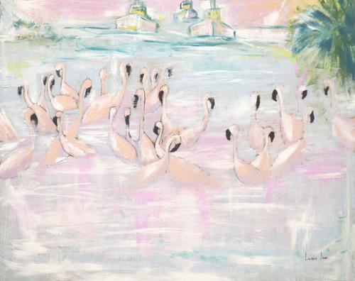 Meet the Artist Flamingo Island by Lauren Jane Straight to Art Charleston, SC 
