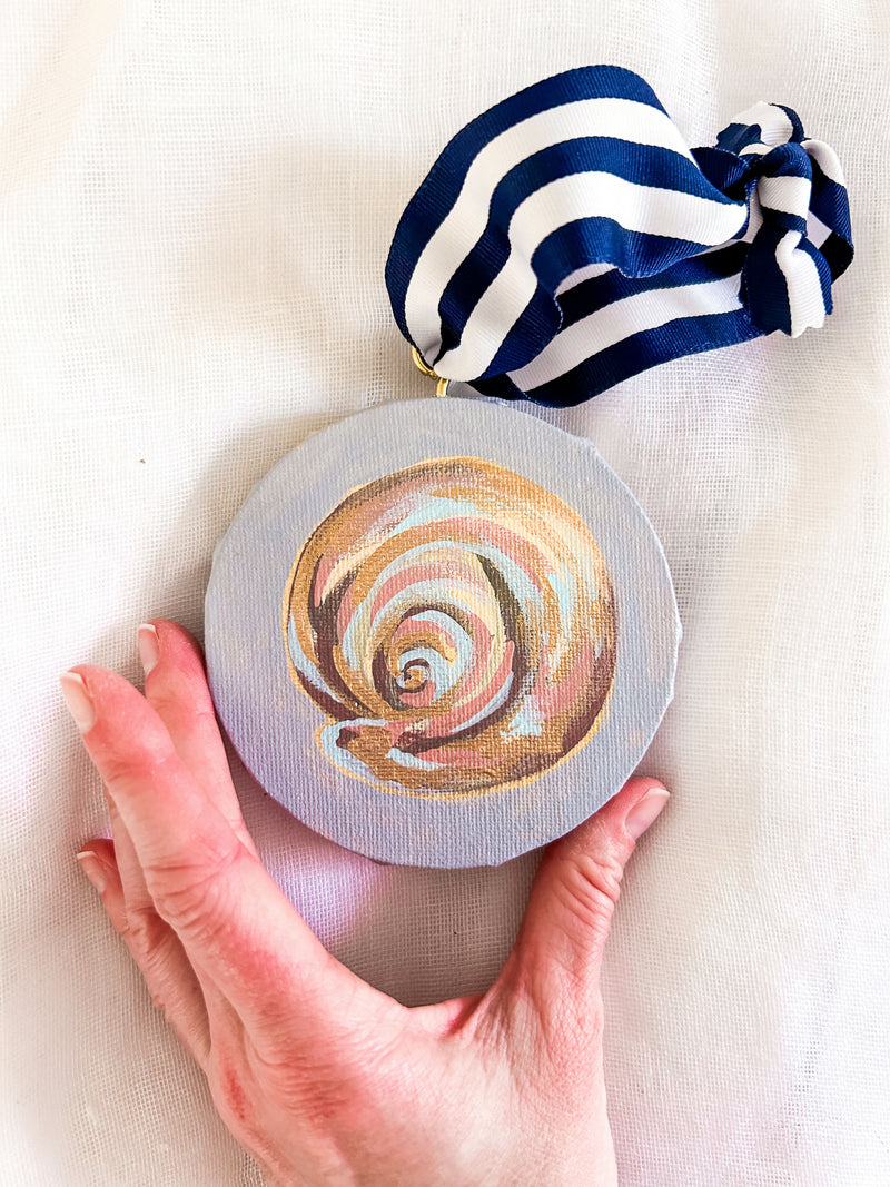 "Shell on Antique Gray"