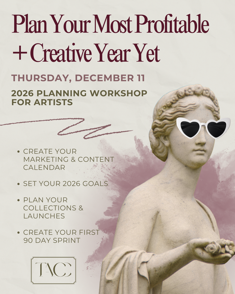 Plan Your Most Profitable + Creative Year Yet: 2026 Planning Workshop for Artists