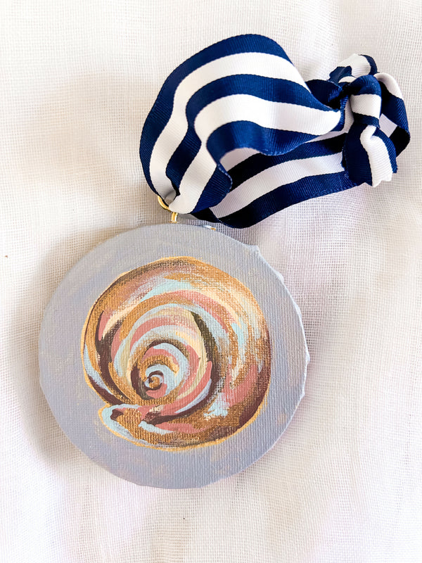 "Shell on Antique Gray"