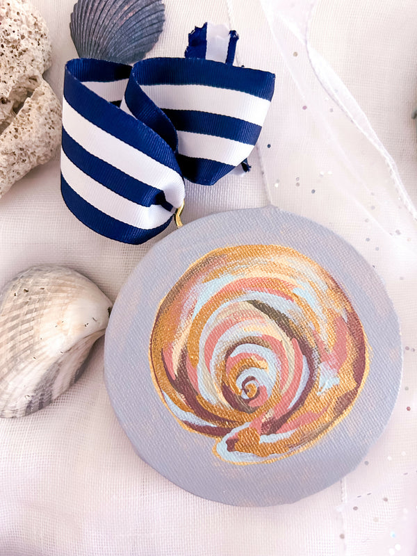 "Shell on Antique Gray"