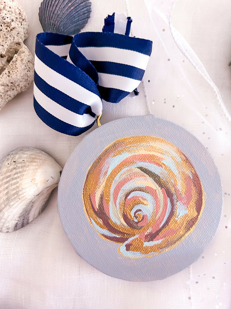 "Shell on Antique Gray"