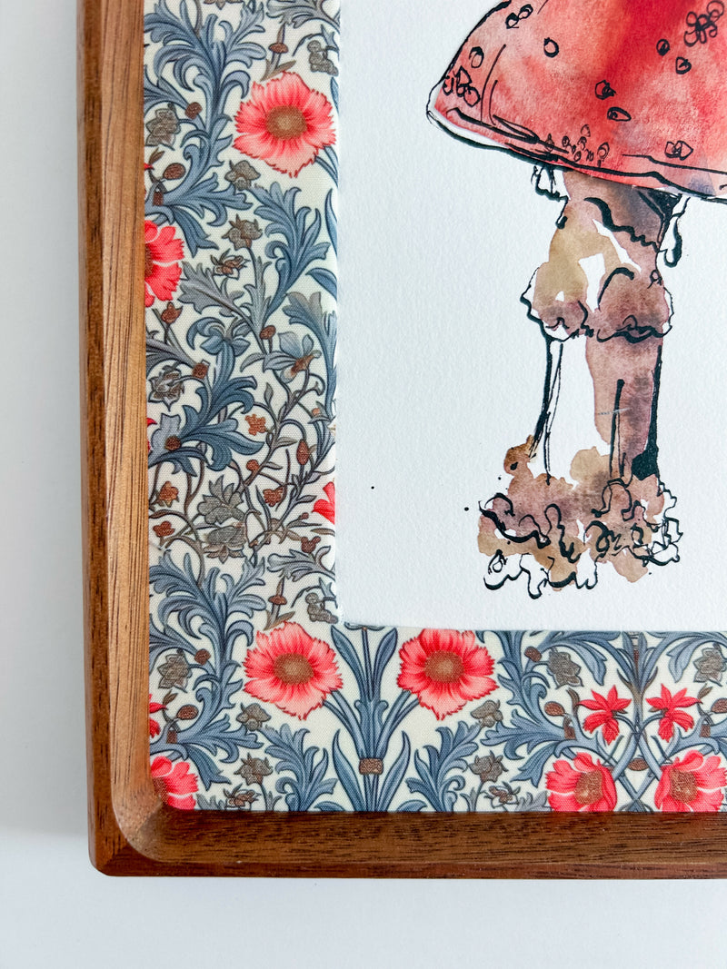 Mushroom Study in Rust Red No. 1