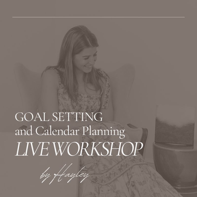 Goal Setting and Calendar Planning Live Workshop