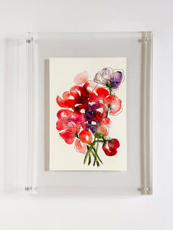 Heather Kiser Sweet Pea Framed