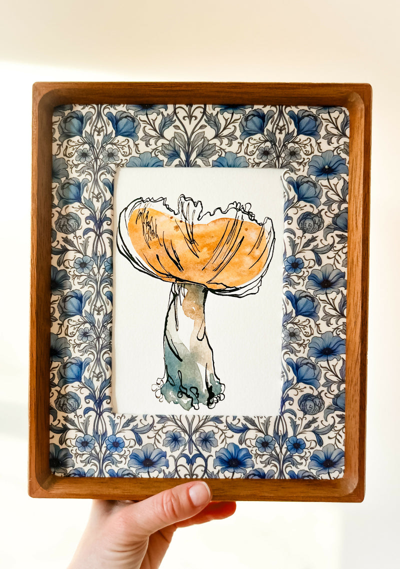Mushroom Study in Yellow Ocher