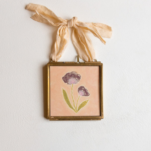 Floral Pastel Ornament - Coral