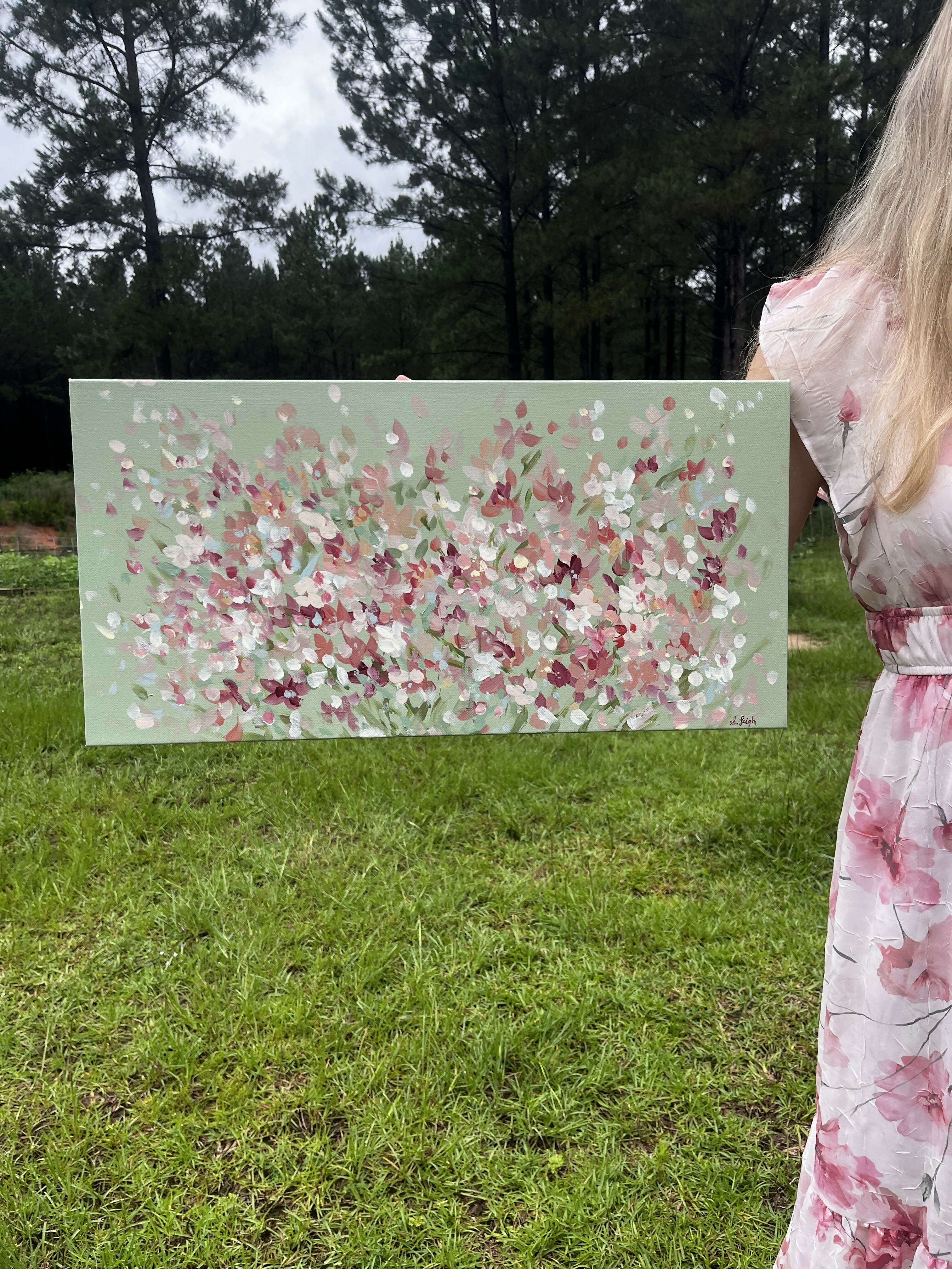 Pink Butterflies & Wildflowers
