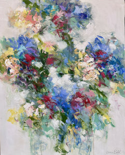 Blooming in Blue 30”x24”