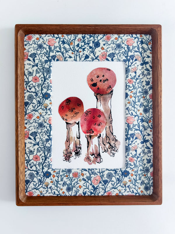 Mushroom Study in Rust Red No. 2