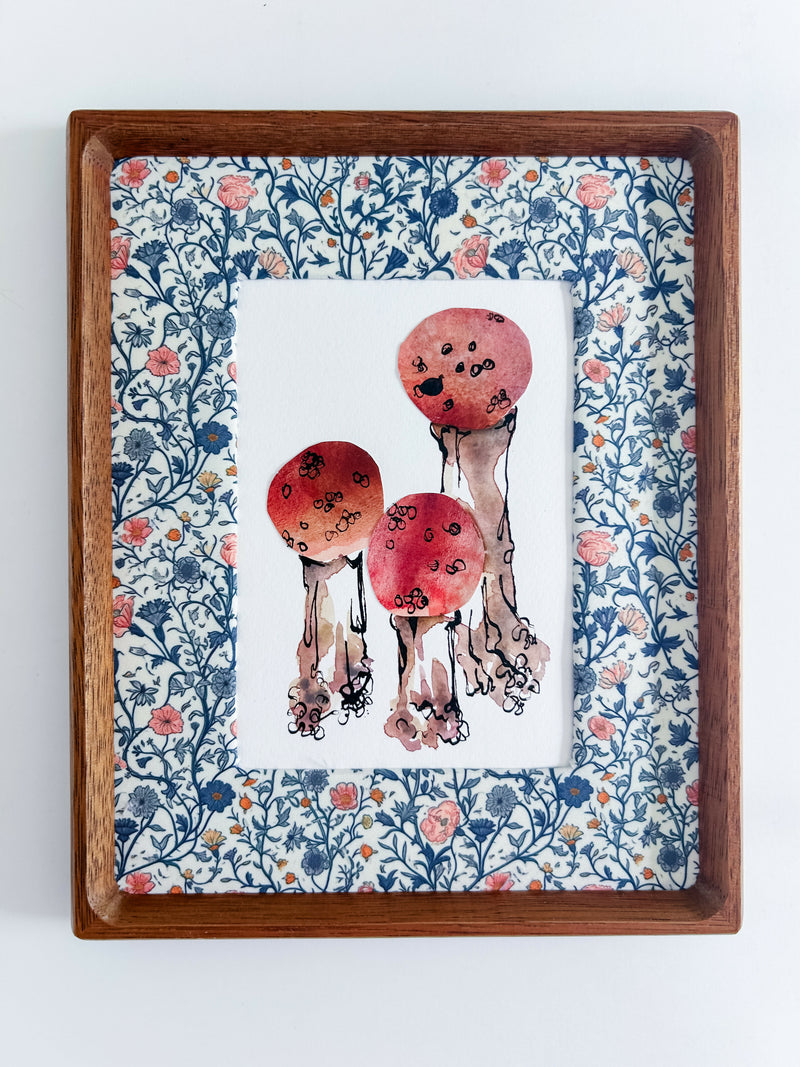 Mushroom Study in Rust Red No. 2