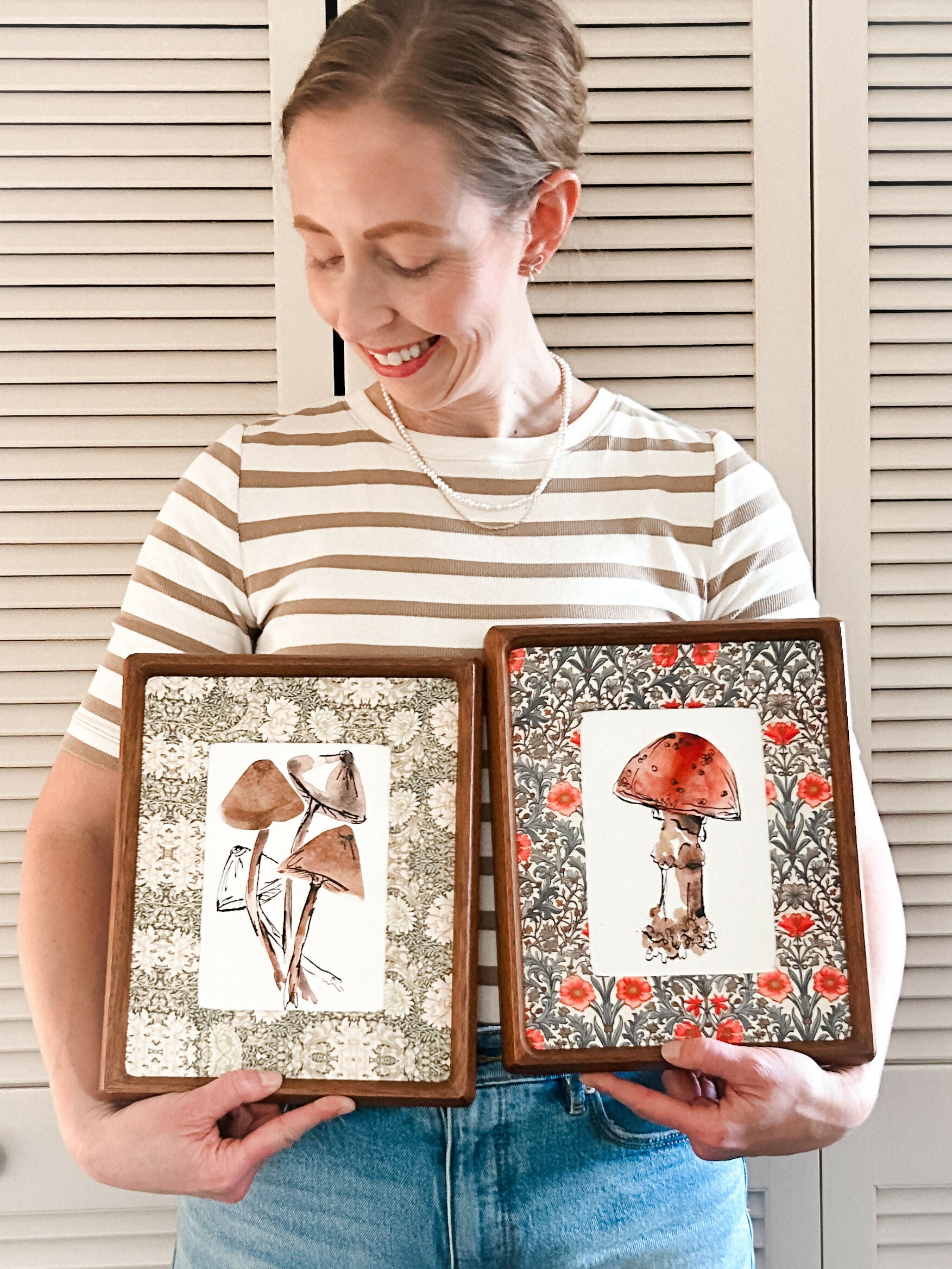 Mushroom Study in Burnt Umber