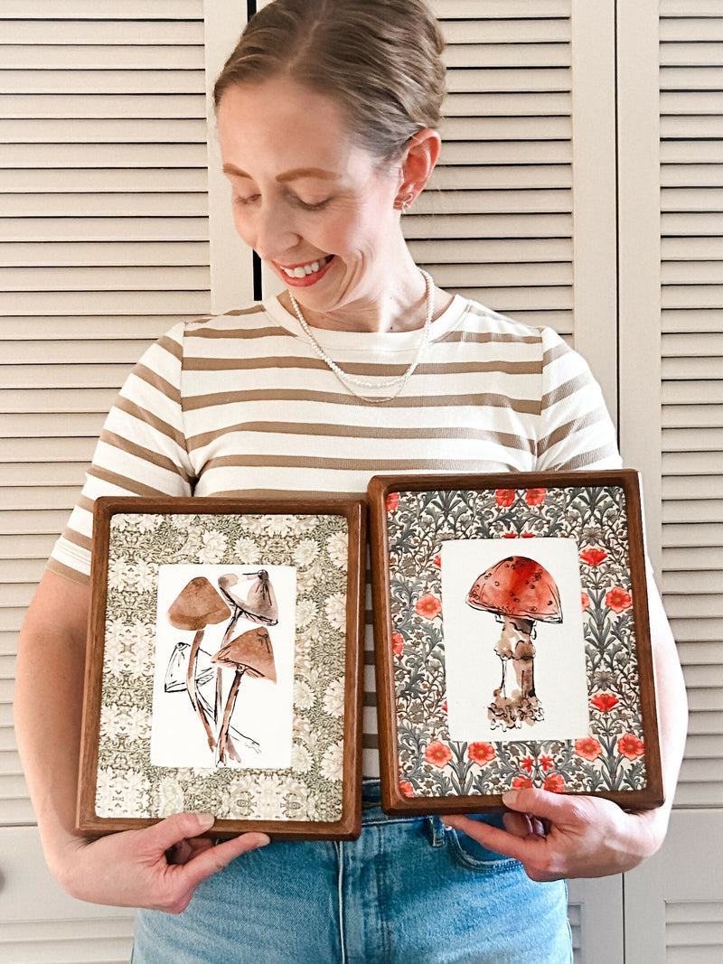 Mushroom Study in Burnt Umber