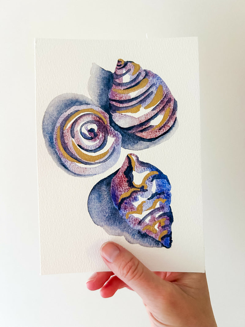 Heather Kiser Shell Study Dusty Plum Held