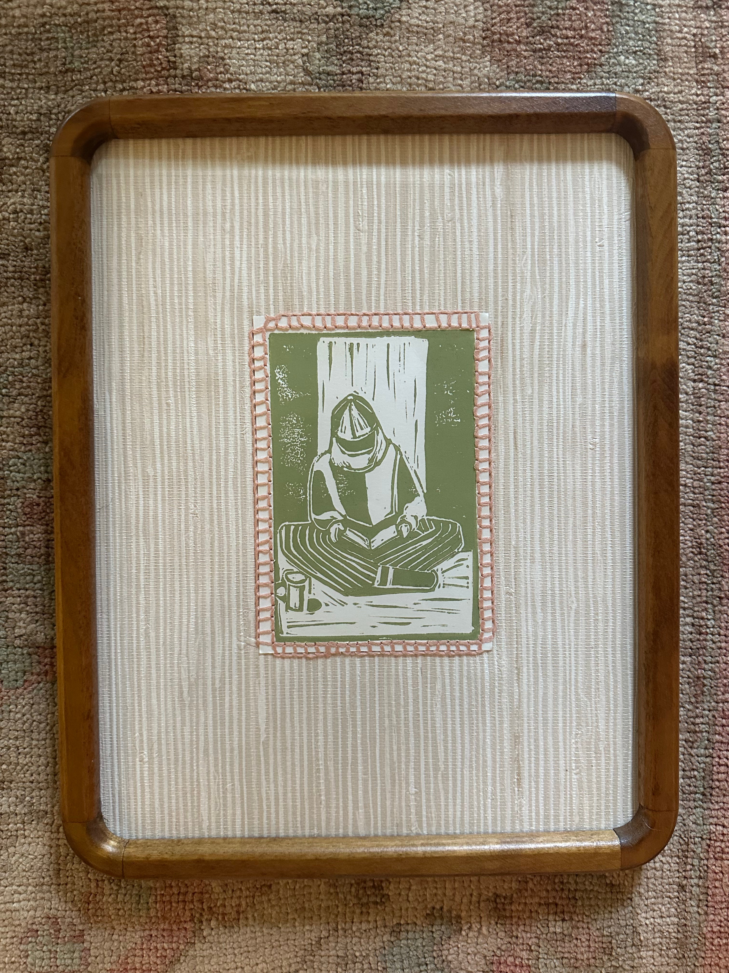 Stitched Linocut "Ellie"