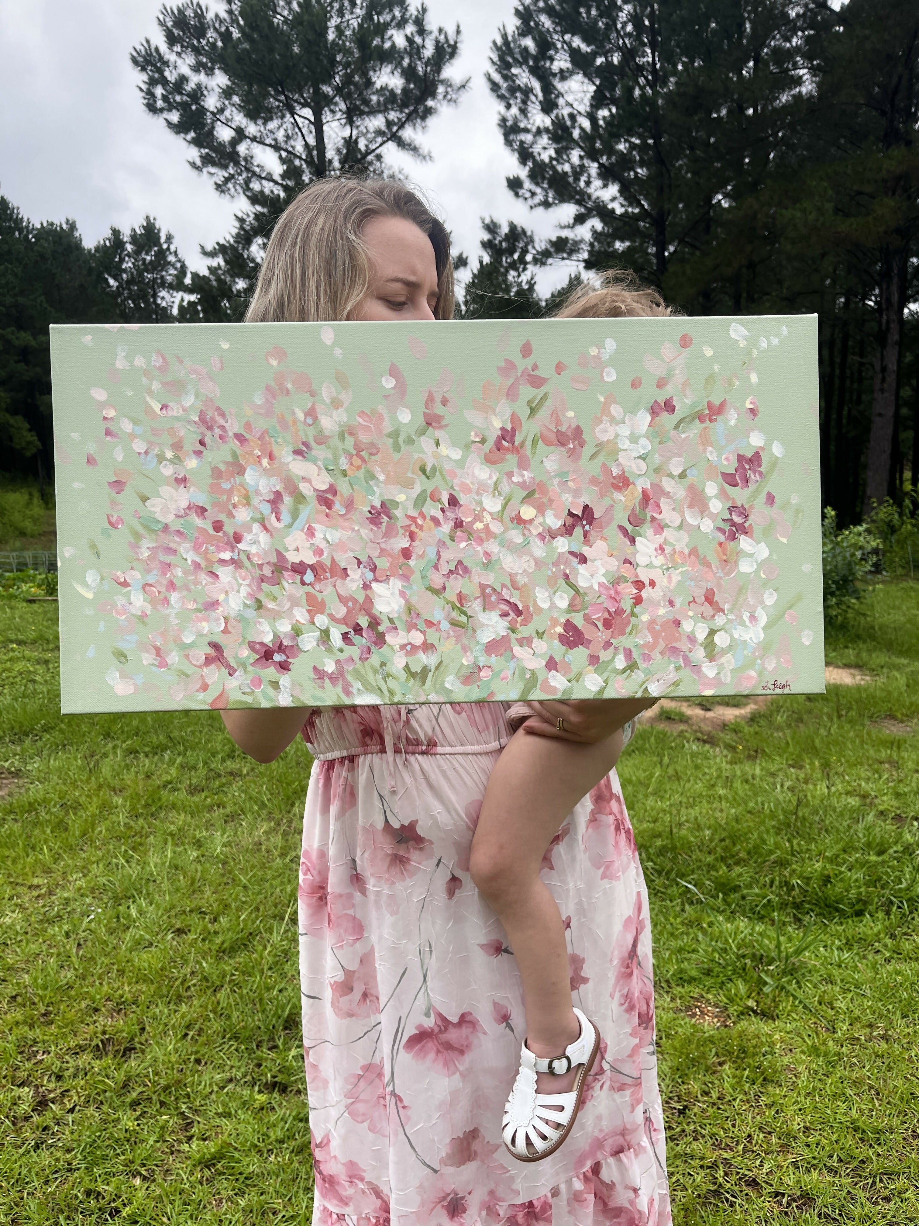 Pink Butterflies & Wildflowers