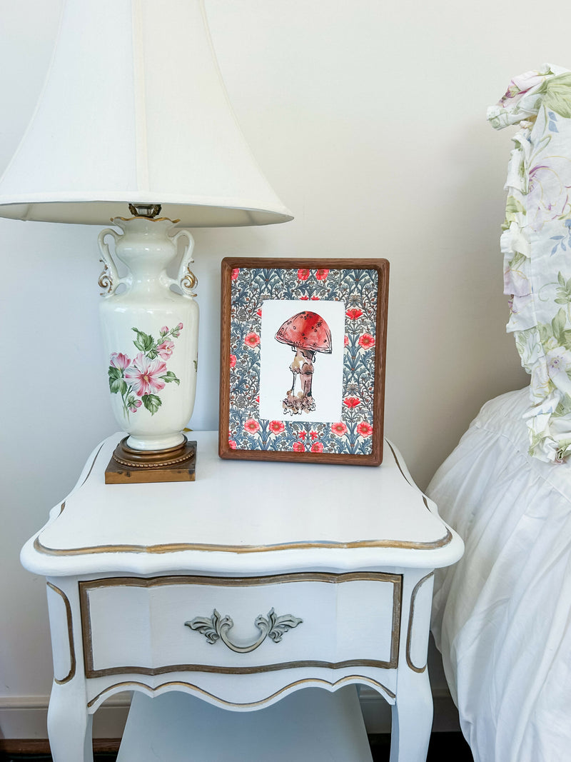 Mushroom Study in Rust Red No. 1