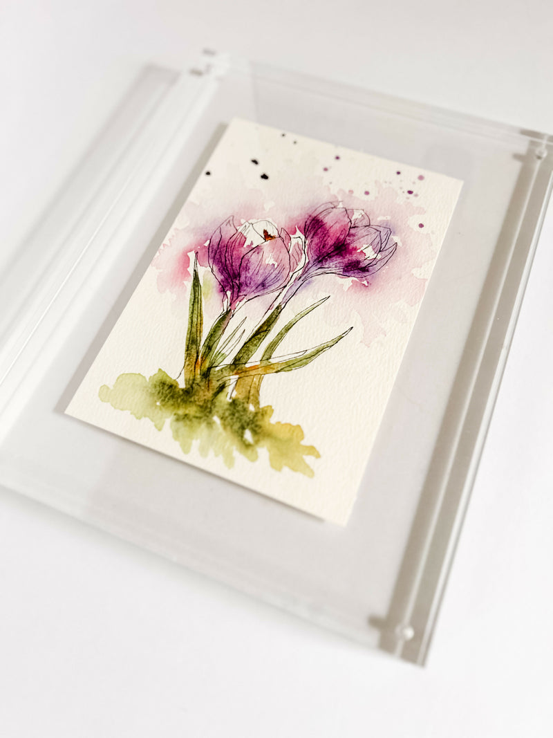 Heather Kiser Crocus Framed Detail