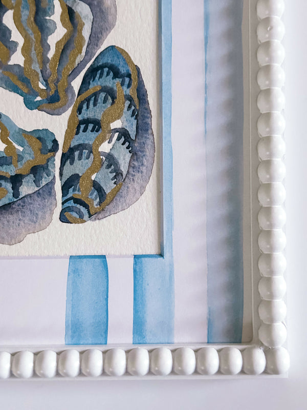 Heather Kiser Shell Study Cerulean Matting Detail