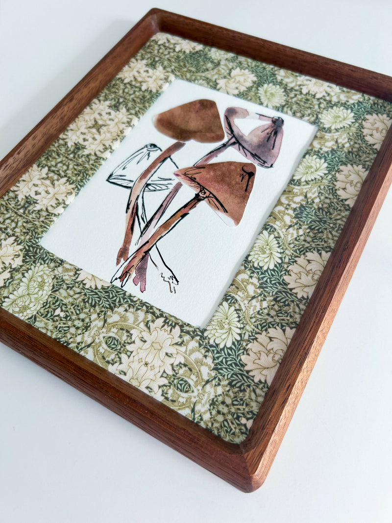 Mushroom Study in Burnt Umber