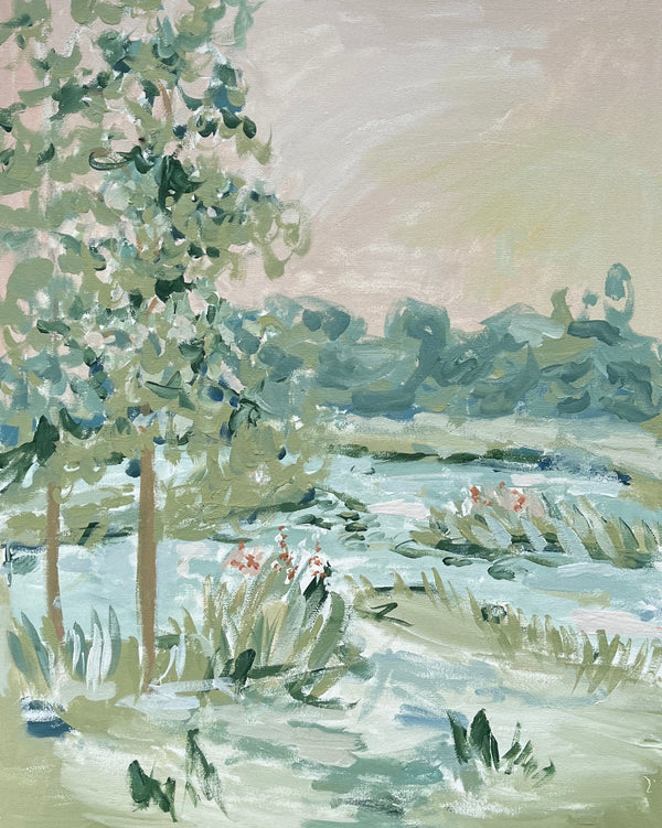 Rose Sky & Aqua Marsh I