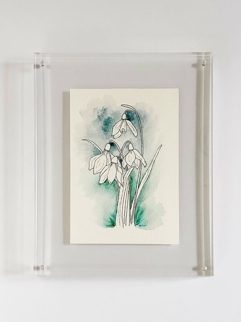 Heather Kiser Snowdrop Framed