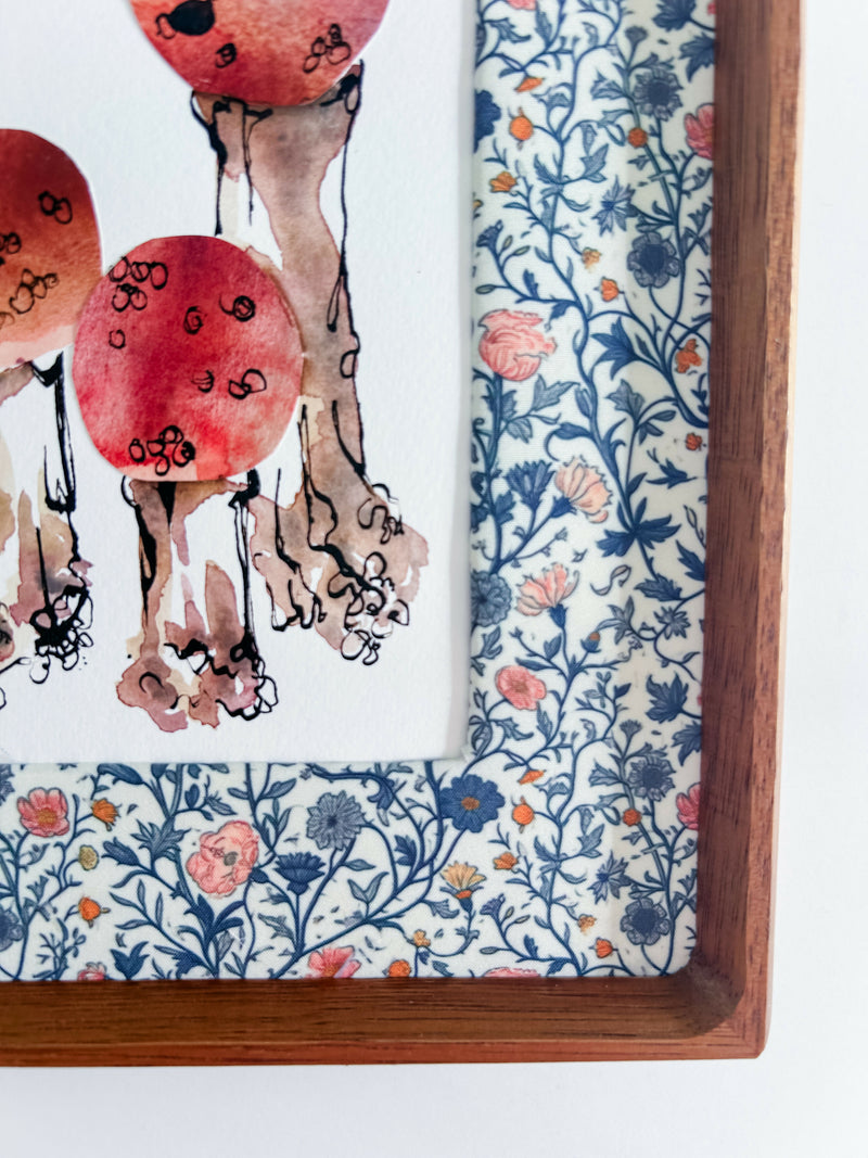 Mushroom Study in Rust Red No. 2