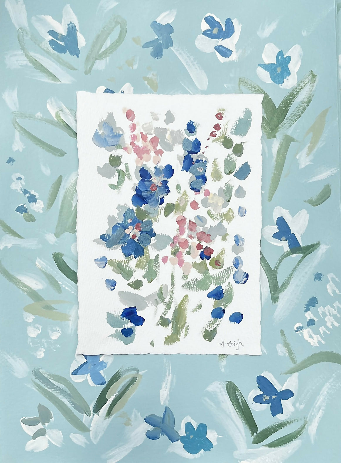 Little Marks of Spring in Shades of Blue I