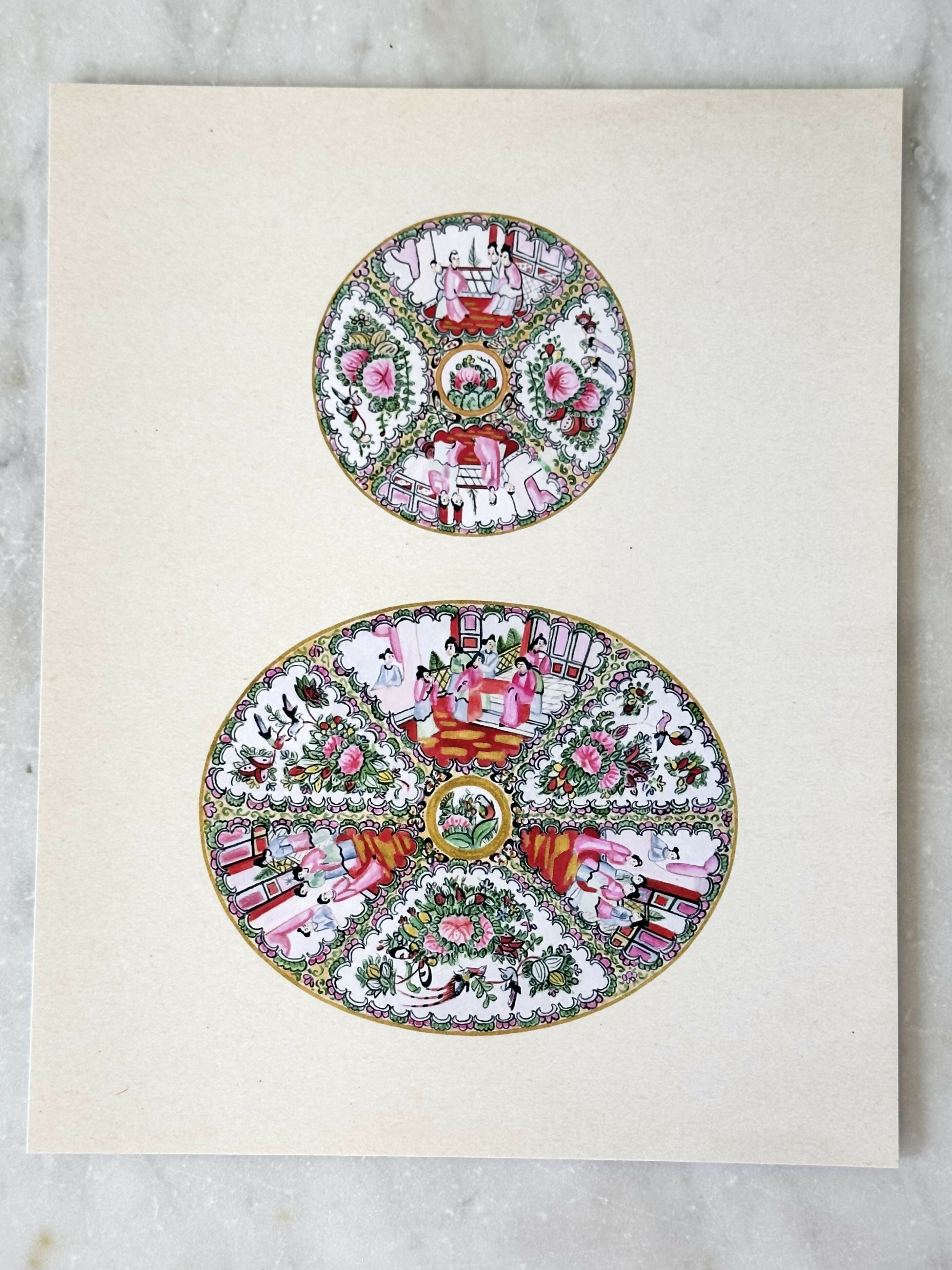 Small + Large Chinoiserie Plates Print