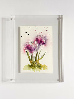 Heather Kiser Crocus Framed