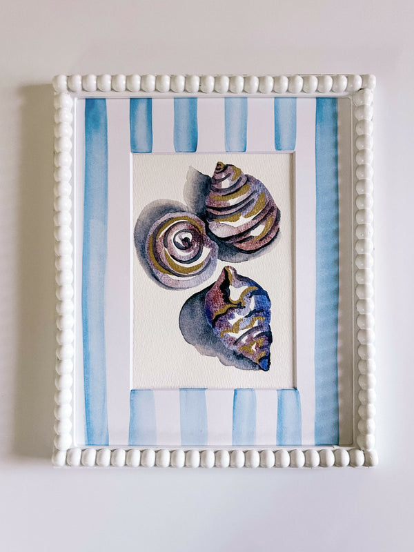 Heather Kiser Shell Study Dusty Plum Framed
