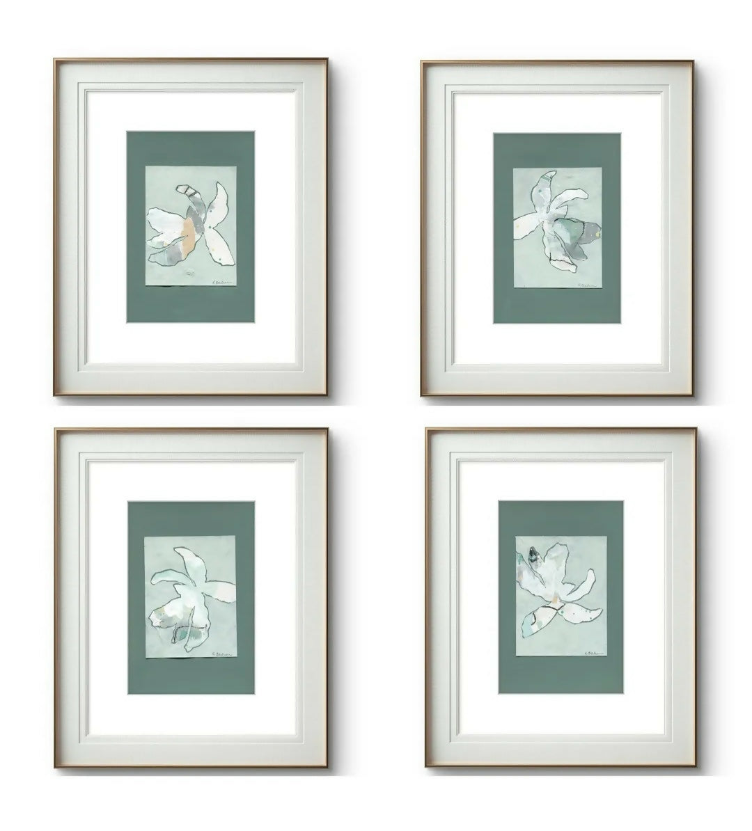 Magnolias In Moonlight - Celadon No.1