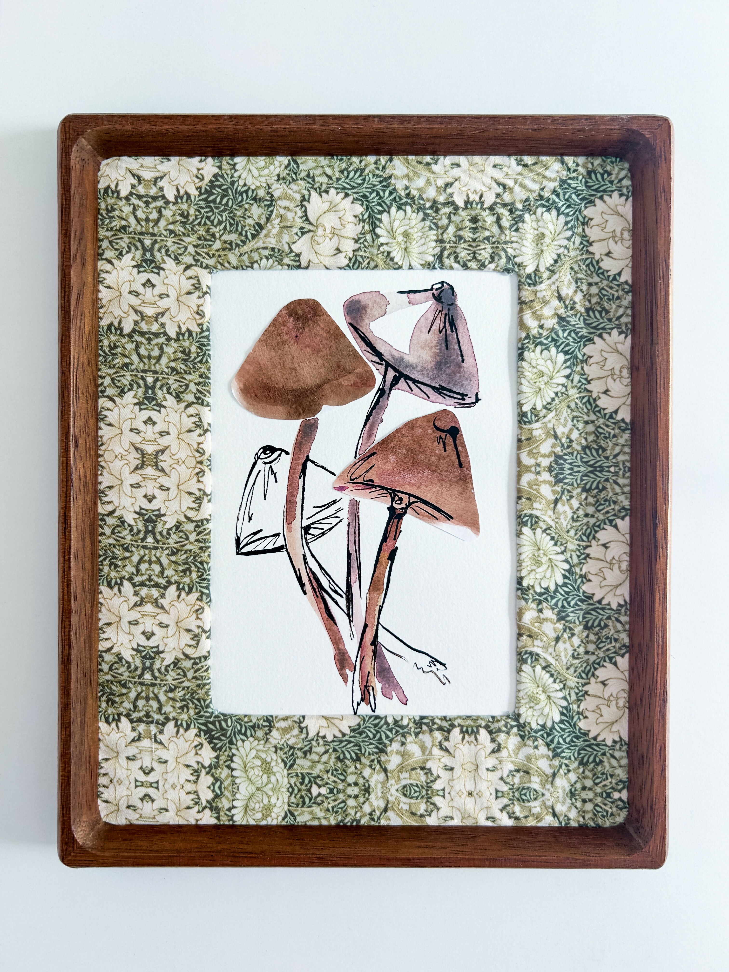 Mushroom Study in Burnt Umber