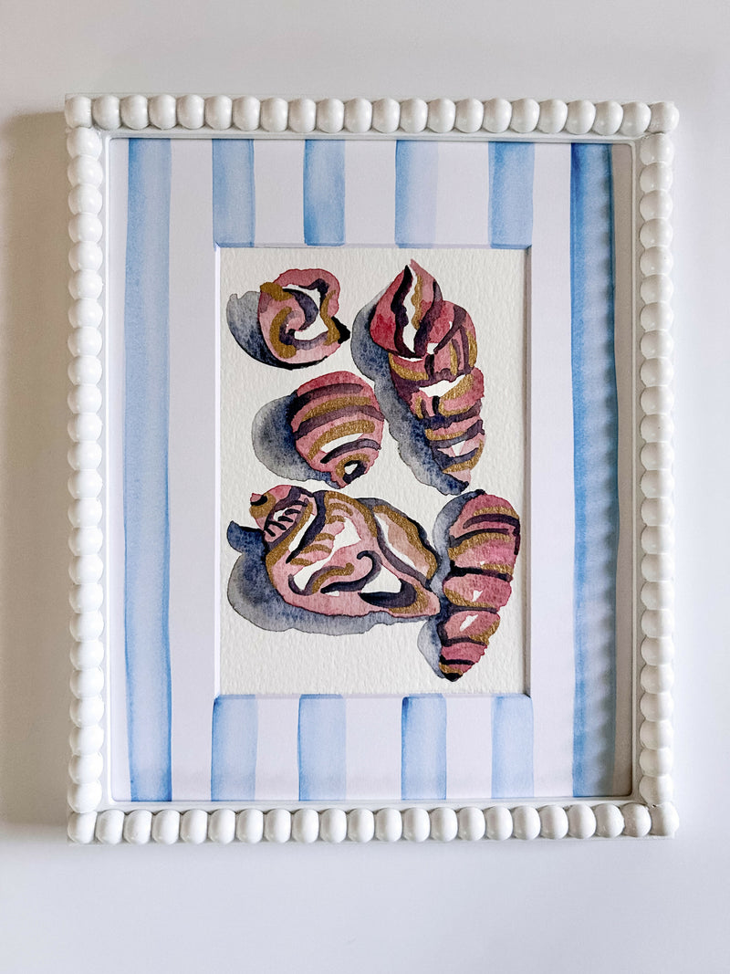 Heather Kiser Shell Study Vintage Pink Framed