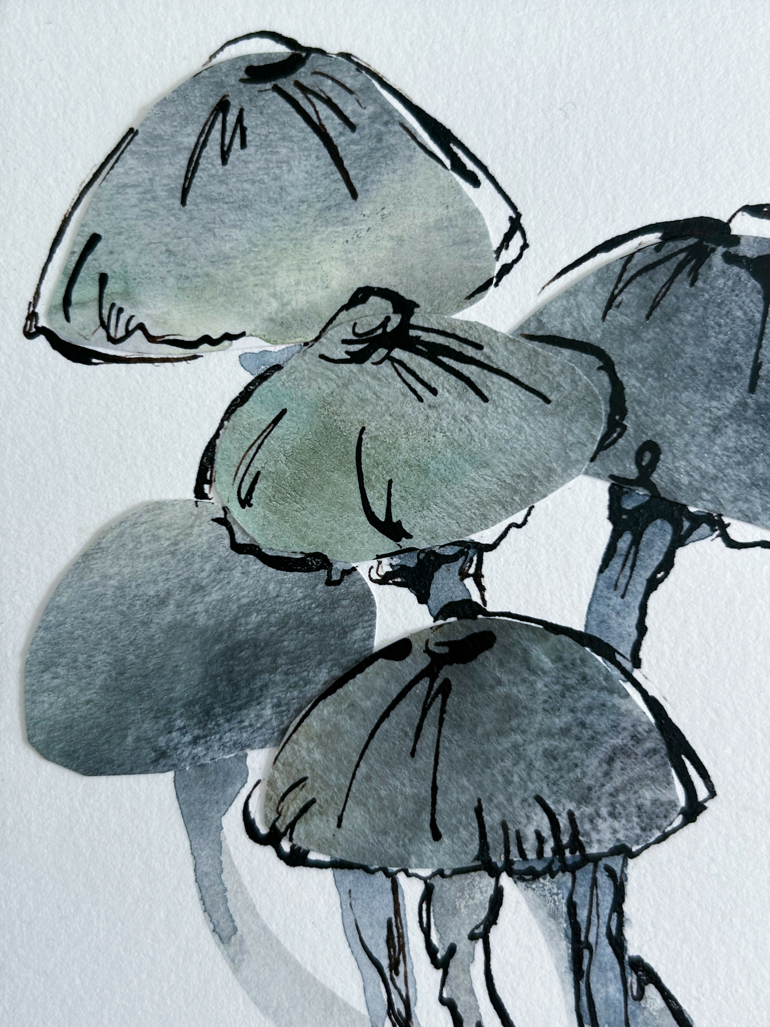 Mushroom Study in Slate Gray No. 2