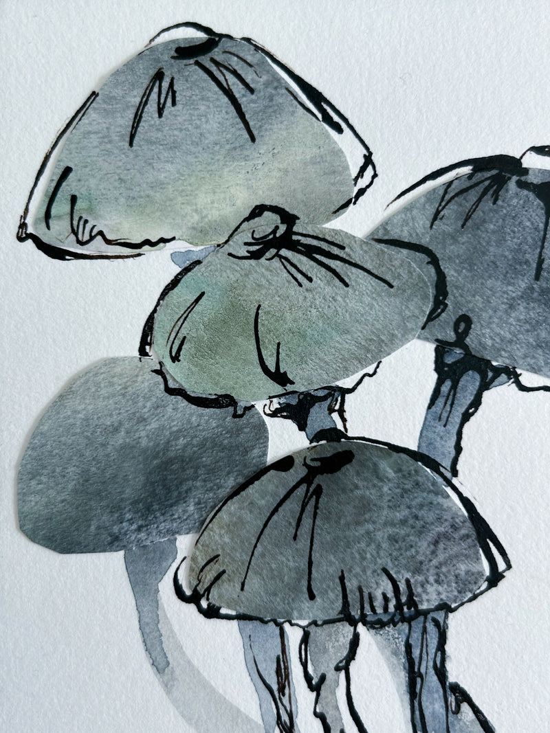 Mushroom Study in Slate Gray No. 2