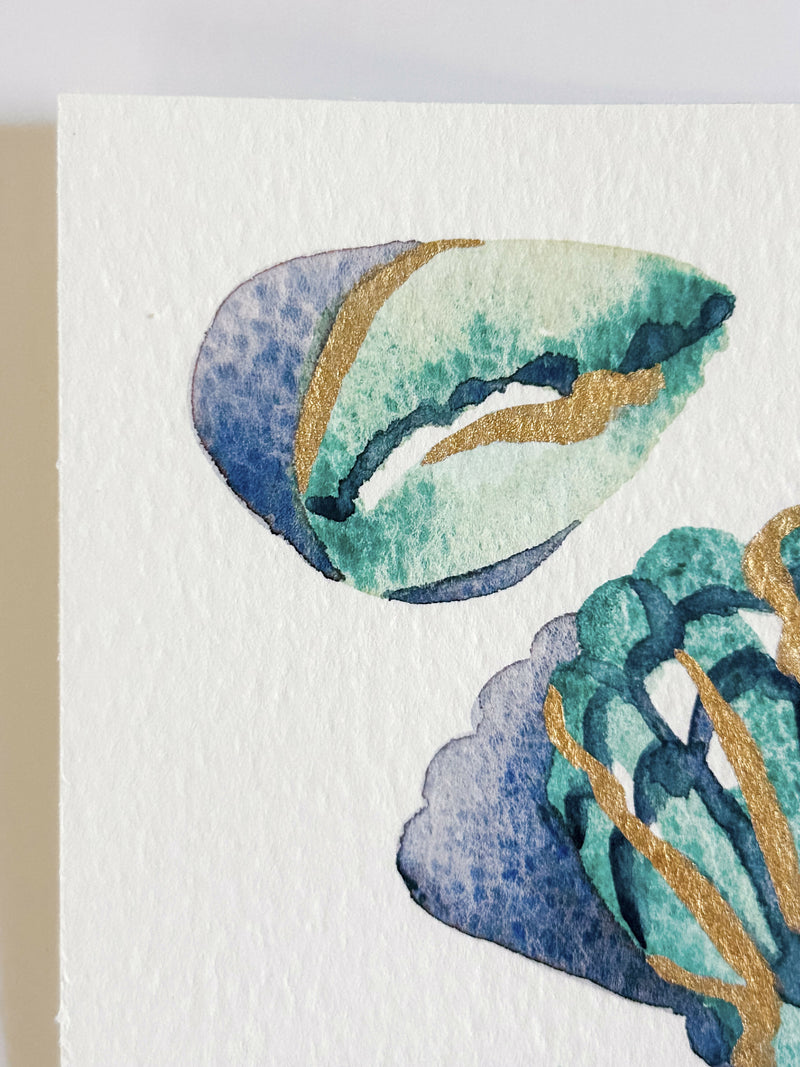 Heather Kiser Shell Study Sea Green Detail