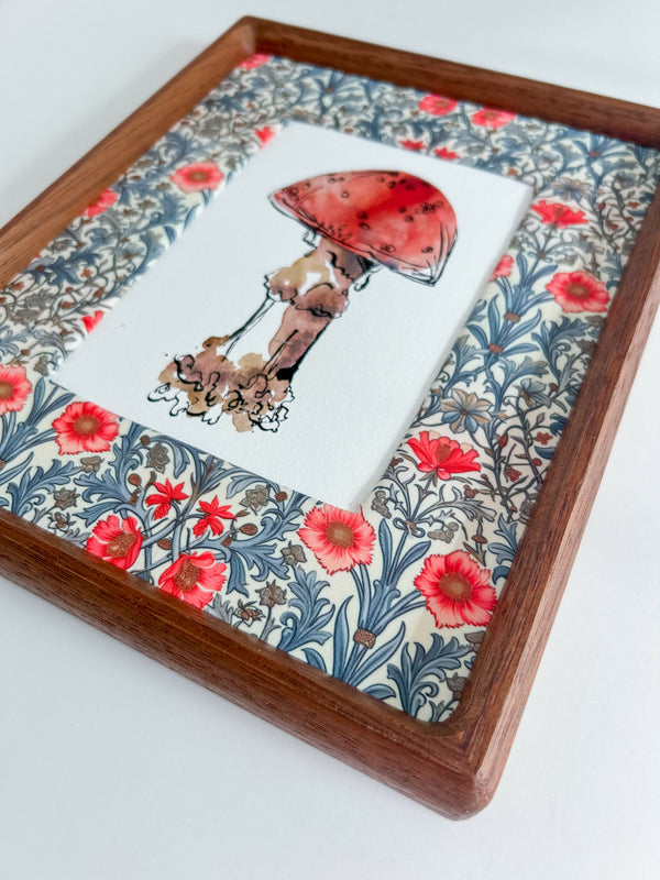 Mushroom Study in Rust Red No. 1