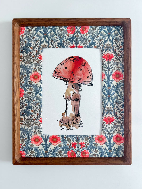 Mushroom Study in Rust Red No. 1