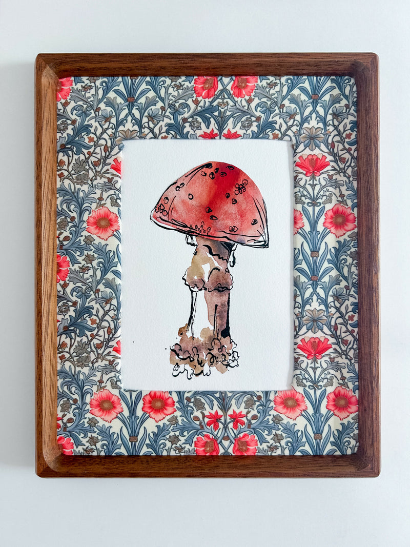 Mushroom Study in Rust Red No. 1